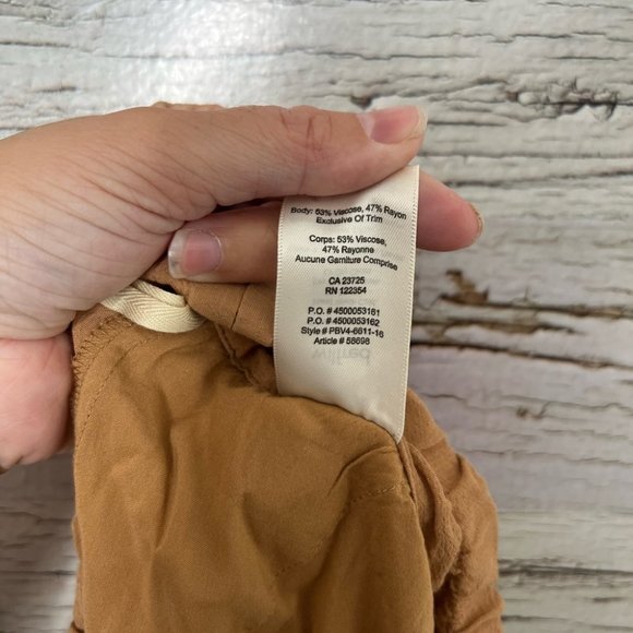 Aritzia Wilfred Marsolais Wide Leg Tan Brown Pants Crop size small - Picture 9 of 10